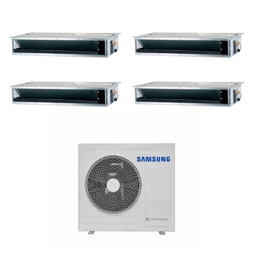 Immagine di Samsung CANALIZZABILE BASSA/MEDIA PREVALENZA R32 Climatizzatore canalizzabile quadri split inverter | unità esterna 8 kW unità interne 9000+9000+9000+9000 BTU AJ080TXJ4KG/EU+AJ0[26|26|26|26]TNLPEG/EU