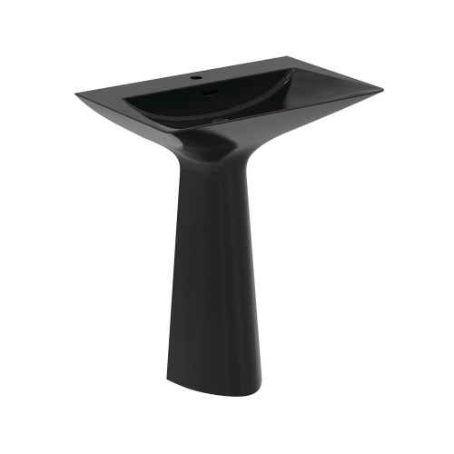 Immagine di Ideal Standard TIPO-Z lavabo freestanding, monoforo, con troppopieno, colore nero finitura lucido T4425V2