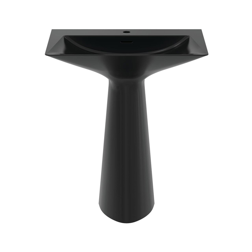 Immagine di Ideal Standard TIPO-Z lavabo freestanding, monoforo, con troppopieno, colore nero finitura lucido T4425V2
