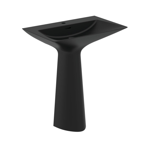 Immagine di Ideal Standard TIPO-Z lavabo freestanding, monoforo, con troppopieno, colore nero seta finitura opaco T4425V3