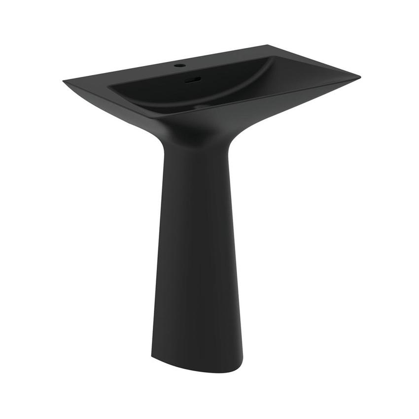 Immagine di Ideal Standard TIPO-Z lavabo freestanding, monoforo, con troppopieno, colore nero seta finitura opaco T4425V3