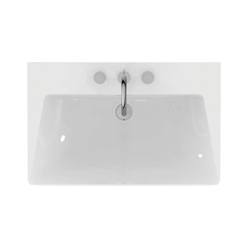 Immagine di Ideal Standard TIPO-Z lavabo freestanding, con 3 fori per rubinetteria, con troppopieno, colore bianco finitura lucido T442601