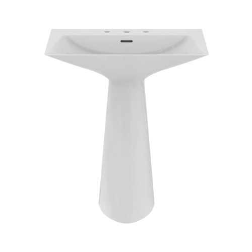 Immagine di Ideal Standard TIPO-Z lavabo freestanding, con 3 fori per rubinetteria, con troppopieno, colore bianco finitura lucido T442601