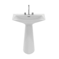 Immagine di Ideal Standard TIPO-Z lavabo freestanding, con 3 fori per rubinetteria, con troppopieno, colore bianco seta finitura opaco T4426V1