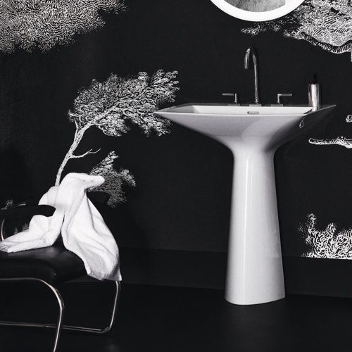 Immagine di Ideal Standard TIPO-Z lavabo freestanding, con 3 fori per rubinetteria, con troppopieno, colore bianco seta finitura opaco T4426V1