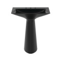 Immagine di Ideal Standard TIPO-Z lavabo freestanding, con 3 fori per rubinetteria, con troppopieno, colore nero finitura lucido T4426V2