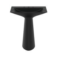 Immagine di Ideal Standard TIPO-Z lavabo freestanding, con 3 fori per rubinetteria, con troppopieno, colore nero seta finitura opaco T4426V3