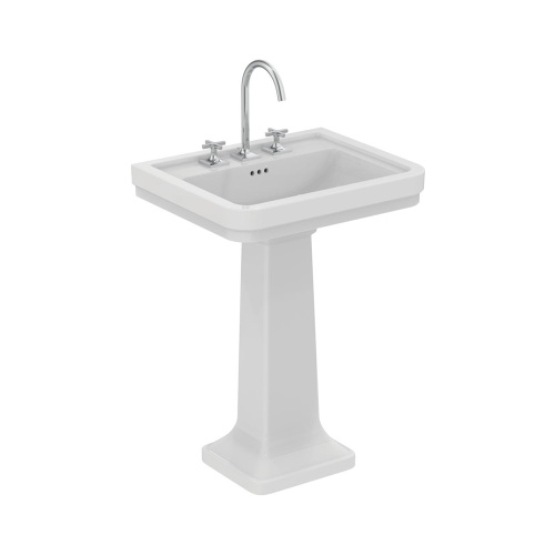 Immagine di Ideal Standard JOY NEO miscelatore a due leve per lavabo, con maniglia a croce, con scarico, bocca girevole, finitura cromo BD143AA
