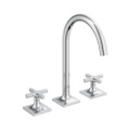 Immagine di Ideal Standard JOY NEO miscelatore a due leve per lavabo, con maniglia a croce, senza scarico, bocca girevole, finitura cromo BD145AA