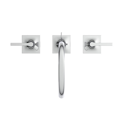 Immagine di Ideal Standard JOY NEO miscelatore a due leve per lavabo, con maniglia lineare, con scarico, bocca girevole, finitura cromo BD144AA