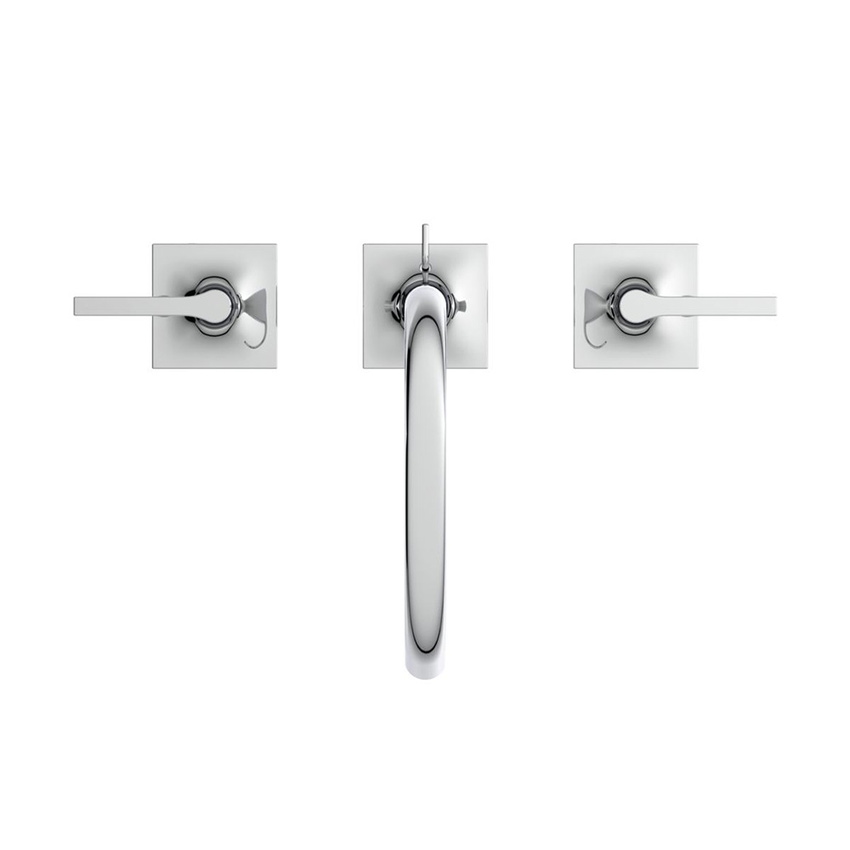 Immagine di Ideal Standard JOY NEO miscelatore a due leve per lavabo, con maniglia lineare, con scarico, bocca girevole, finitura cromo BD144AA