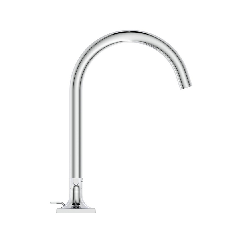 Immagine di Ideal Standard JOY NEO miscelatore a due leve per lavabo, con maniglia lineare, con scarico, bocca girevole, finitura cromo BD144AA