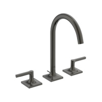 Immagine di Ideal Standard JOY NEO miscelatore a due leve per lavabo, con maniglia lineare, con scarico, bocca girevole, finitura magnetic grey BD144A5