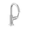 Immagine di Ideal Standard JOY NEO miscelatore monocomando H.27 cm per lavabo, con maniglia lineare laterale, senza scarico, con bocca girevole, finitura cromo BD148AA