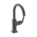 Immagine di Ideal Standard JOY NEO miscelatore monocomando H.27 cm per lavabo, con maniglia lineare laterale, senza scarico, con bocca girevole, finitura magnetic grey BD148A5