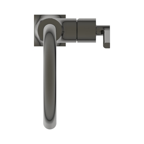 Immagine di Ideal Standard JOY NEO miscelatore monocomando H.27 cm per lavabo, con maniglia lineare laterale, senza scarico, con bocca girevole, finitura magnetic grey BD148A5