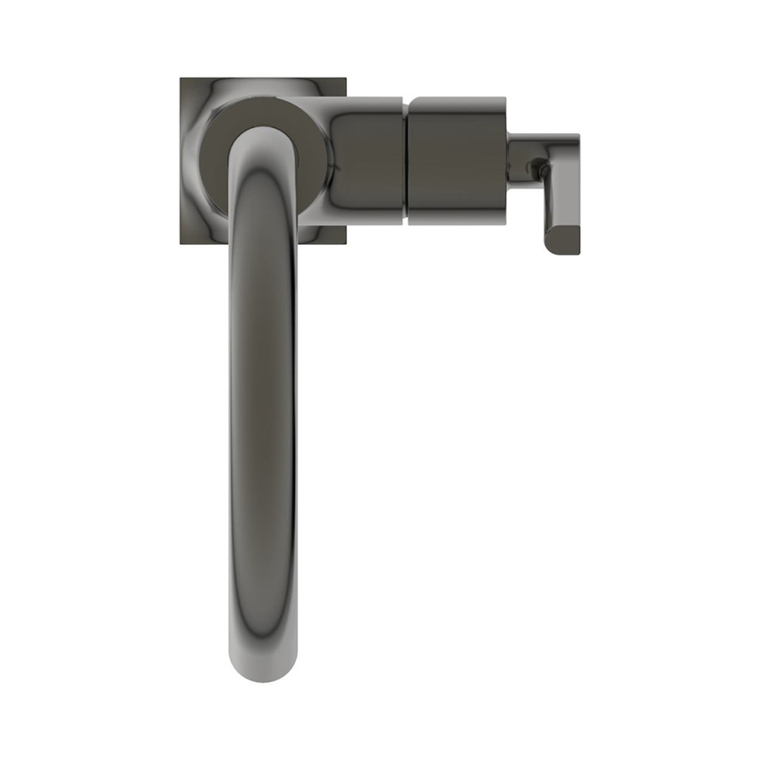 Immagine di Ideal Standard JOY NEO miscelatore monocomando H.27 cm per lavabo, con maniglia lineare laterale, senza scarico, con bocca girevole, finitura magnetic grey BD148A5