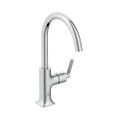Immagine di Ideal Standard JOY NEO miscelatore monocomando H.31 cm per lavabo, con maniglia lineare laterale, senza scarico, con bocca girevole, finitura cromo BD150AA