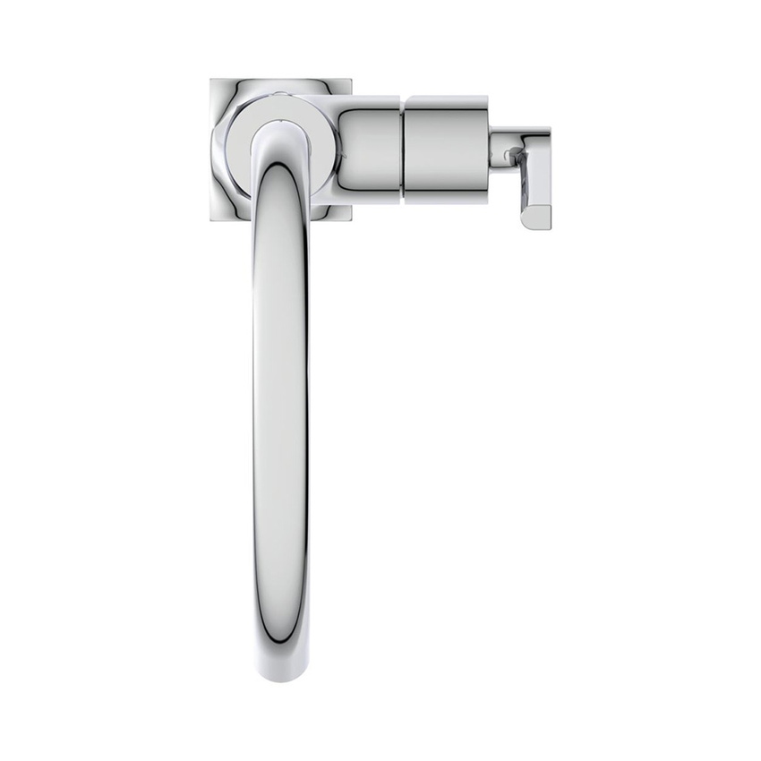 Immagine di Ideal Standard JOY NEO miscelatore monocomando H.31 cm per lavabo, con maniglia lineare laterale, senza scarico, con bocca girevole, finitura cromo BD150AA