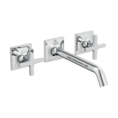 Immagine di Ideal Standard JOY NEO miscelatore a due leve per installazione a parete, con maniglia a croce, finitura cromo BD153AA
