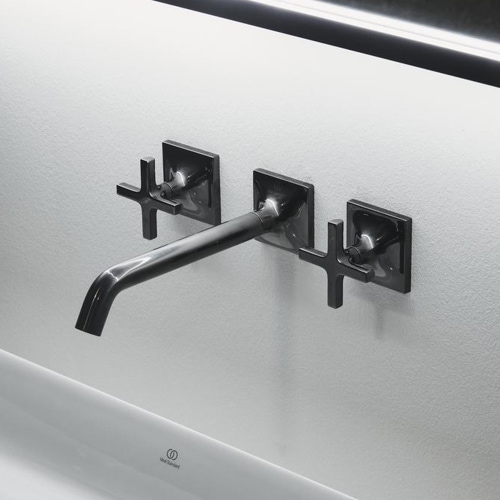 Immagine di Ideal Standard JOY NEO miscelatore a due leve per installazione a parete, con maniglia a croce, finitura magnetic grey BD153A5