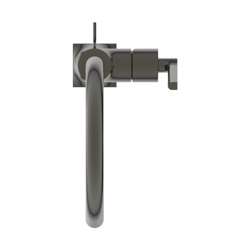 Immagine di Ideal Standard JOY NEO miscelatore monocomando da appoggio su piano, maniglia lineare laterale, con bocca girevole, con scarico, finitura magnetic grey BD155A5