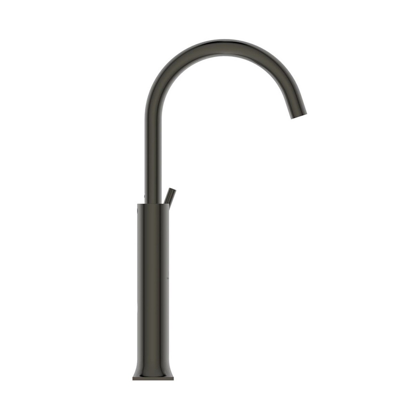 Immagine di Ideal Standard JOY NEO miscelatore monocomando da appoggio su piano, maniglia lineare laterale, con bocca girevole, senza scarico, finitura magnetic grey BD156A5