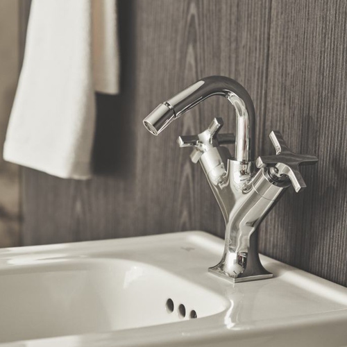 Immagine di Ideal Standard JOY NEO miscelatore bidet a due leve, con maniglia a croce, finitura cromo BD157AA