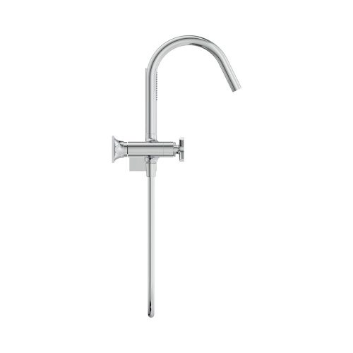 Immagine di Ideal Standard JOY NEO miscelatore meccanico esterno per vasca o doccia, a due leve, maniglia a croce, finitura cromo BD162AA