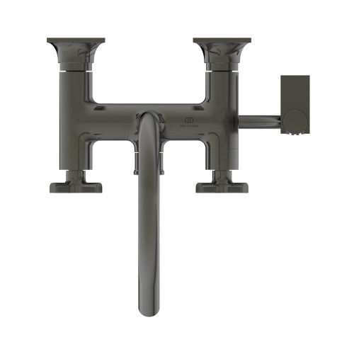 Immagine di Ideal Standard JOY NEO miscelatore meccanico esterno per vasca o doccia, a due leve, maniglia a croce, finitura magnetic grey BD162A5