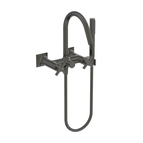 Immagine di Ideal Standard JOY NEO miscelatore meccanico esterno per vasca o doccia, a due leve, maniglia a croce, finitura magnetic grey BD162A5