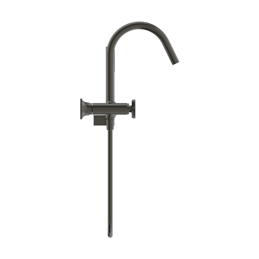 Immagine di Ideal Standard JOY NEO miscelatore meccanico esterno per vasca o doccia, a due leve, maniglia a croce, finitura magnetic grey BD162A5