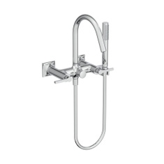 Immagine di Ideal Standard JOY NEO miscelatore meccanico esterno per vasca o doccia, a due leve, maniglia lineare, finitura cromo BD163AA