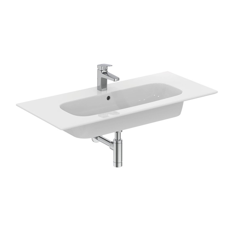 Ideal Standard I.LIFE A lavabo top L.104 cm, monoforo, con troppopieno, colore bianco finitura lucido T462101