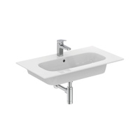 Immagine di Ideal Standard I.LIFE A lavabo top L.64 cm, monoforo, con troppopieno, colore bianco finitura lucido T461901