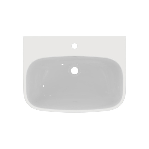 Immagine di Ideal Standard I.LIFE A lavabo sospeso o da appoggio L.65 cm, monoforo, con troppopieno, colore bianco finitura lucido T451001