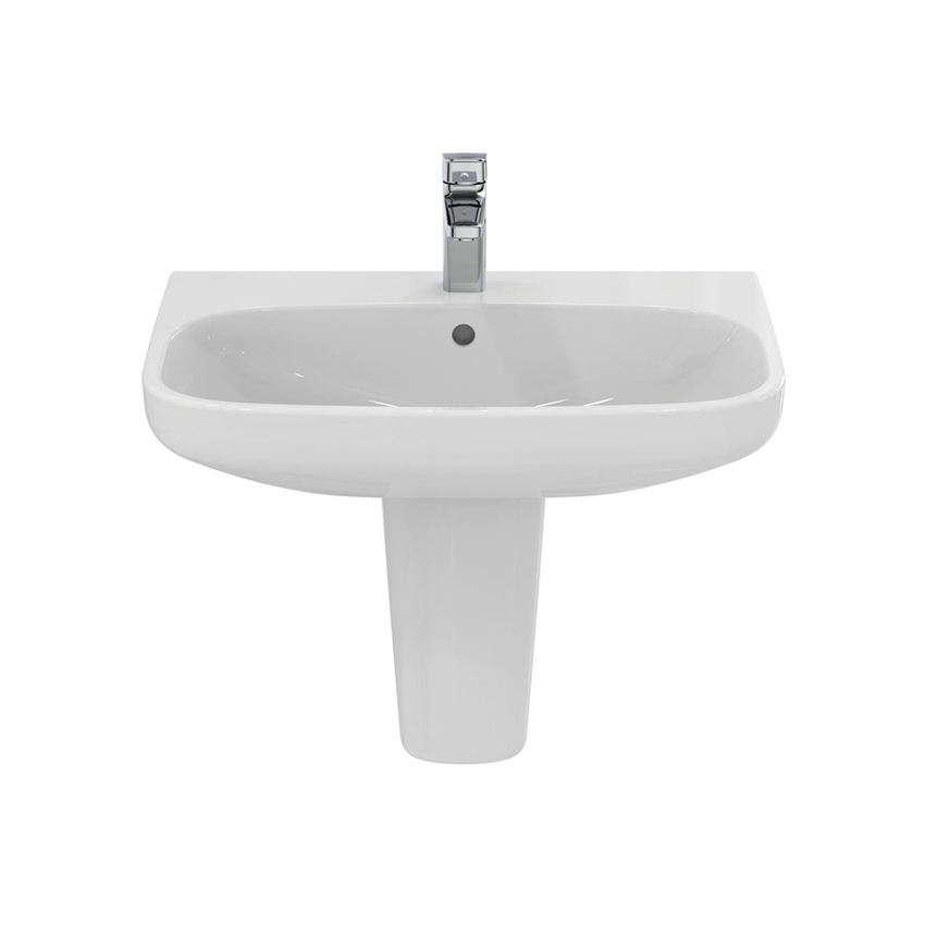 Immagine di Ideal Standard I.LIFE A lavabo sospeso o da appoggio L.65 cm, monoforo, con troppopieno, colore bianco finitura lucido T451001