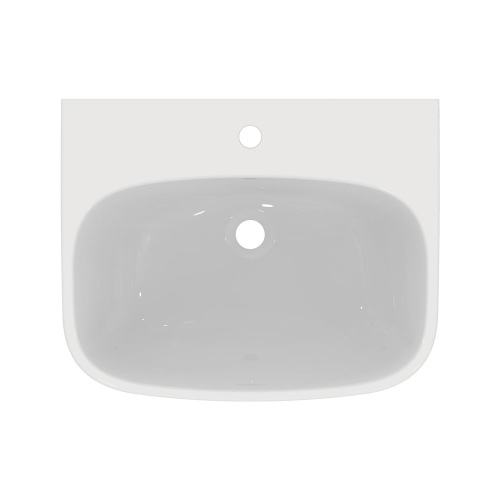 Immagine di Ideal Standard I.LIFE A lavabo sospeso o da appoggio L.60 cm, monoforo, con troppopieno, colore bianco finitura lucido T451101