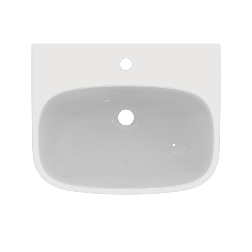 Lavabo sospeso 65cm lavandino bagno ceramica 1 e 3 fori Geberit Selnova