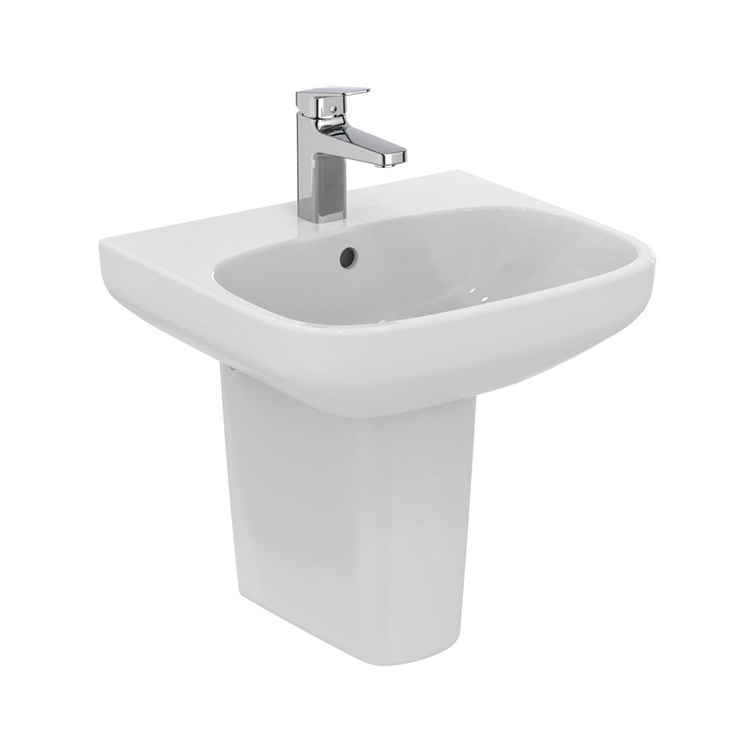 Immagine di Ideal Standard I.LIFE A lavabo sospeso o da appoggio L.50 cm, monoforo, con troppopieno, colore bianco finitura lucido T451301