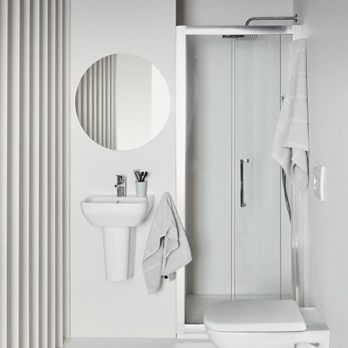 Immagine di Ideal Standard I.LIFE A lavamani L.40 cm, monoforo, con troppopieno, colore bianco finitura lucido T451401