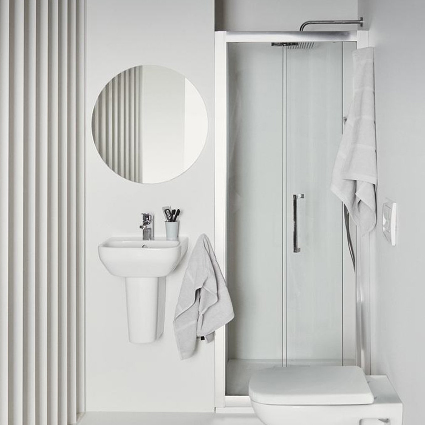 Immagine di Ideal Standard I.LIFE A lavamani L.40 cm, monoforo, con troppopieno, colore bianco finitura lucido T451401