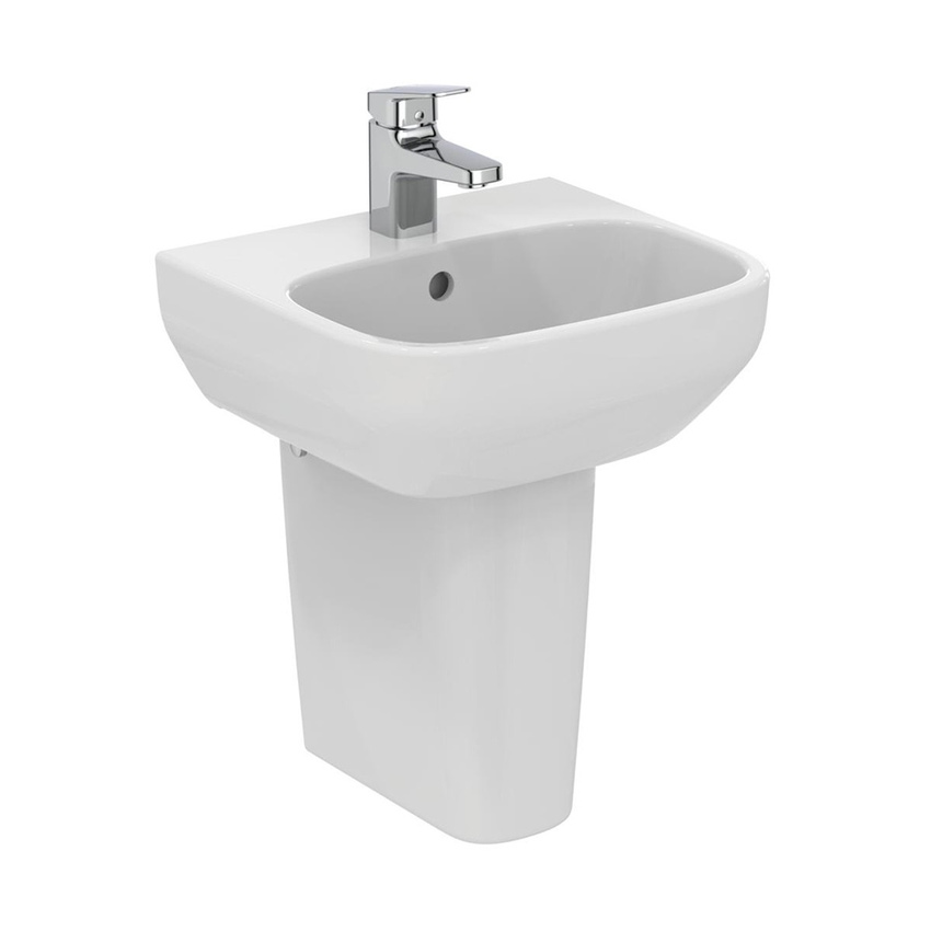 Immagine di Ideal Standard I.LIFE A lavamani L.40 cm, monoforo, con troppopieno, colore bianco finitura lucido T451401