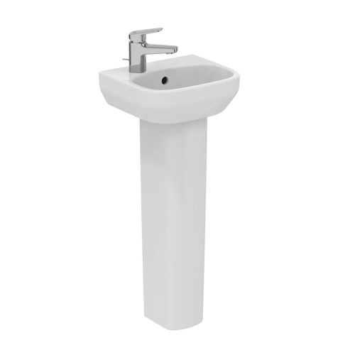 Immagine di Ideal Standard I.LIFE A lavamani L.35 cm, con foro a sinistra, con troppopieno, colore bianco finitura lucido T451501
