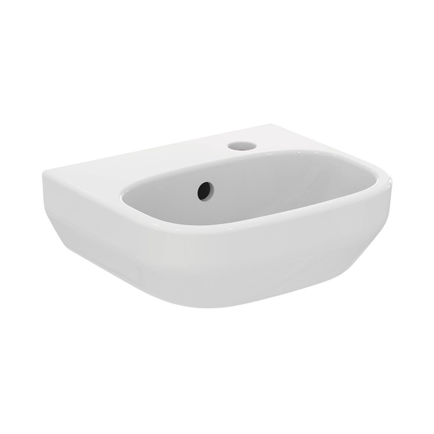 Immagine di Ideal Standard I.LIFE A lavamani L.35 cm, con foro a destra, con troppopieno, colore bianco finitura lucido T466901