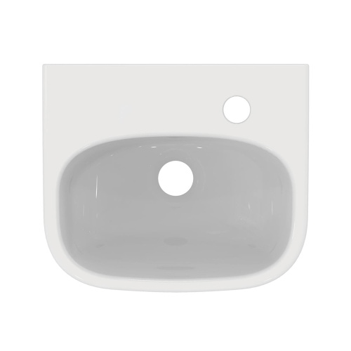 Immagine di Ideal Standard I.LIFE A lavamani L.35 cm, con foro a destra, con troppopieno, colore bianco finitura lucido T466901