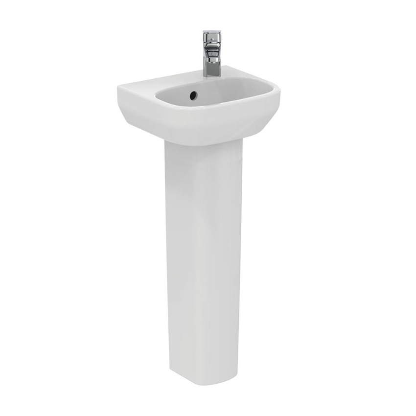 Immagine di Ideal Standard I.LIFE A lavamani L.35 cm, con foro a destra, con troppopieno, colore bianco finitura lucido T466901