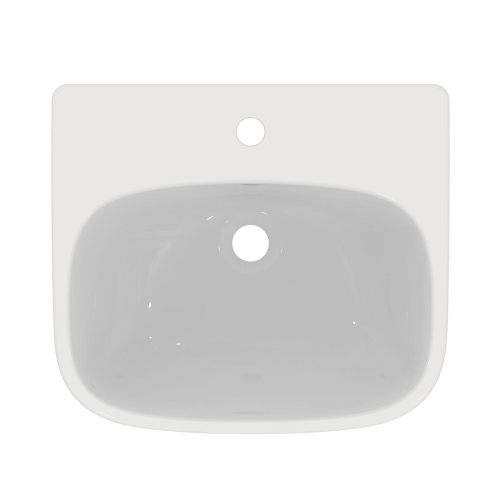 Immagine di Ideal Standard I.LIFE A lavabo da semincasso L.50 cm, monoforo, con troppopieno, colore bianco finitura lucido T451701