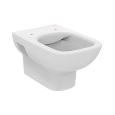 Immagine di Ideal Standard I.LIFE A vaso sospeso RimLS+, con scarico a parete, senza sedile, con fori fissi, colore bianco finitura lucido T452301
