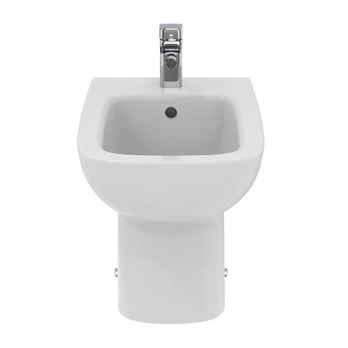 Immagine di Ideal Standard I.LIFE A bidet a terra, monoforo, per installazione a filo parete, con troppopieno, colore bianco finitura lucido T452601